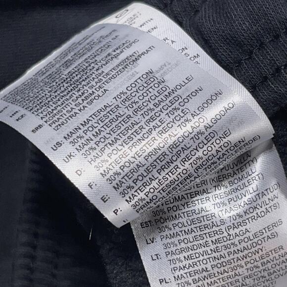 Adidas Pants Mens 2XL Black Three Stripe Athletic Joggers Spell Out Logo Track - Picture 9 of 10